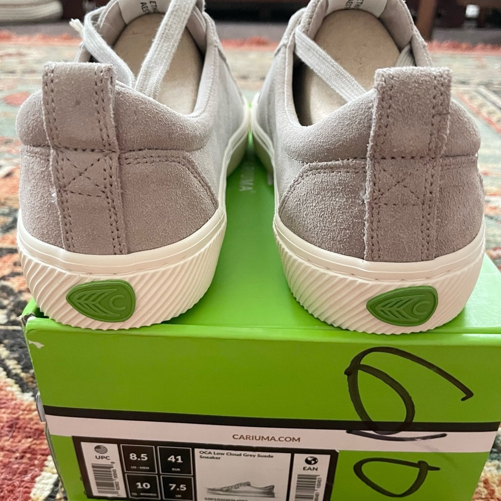 NIB Cariuma OCA Low Cloud Grey Suede Sneaker Women’s Size 10 Men’s Size 8.5 - Picture 4 of 6